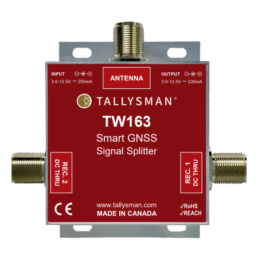 Tallysman TW163 1-to-2 Port Smart Power GNSS Signal Splitter